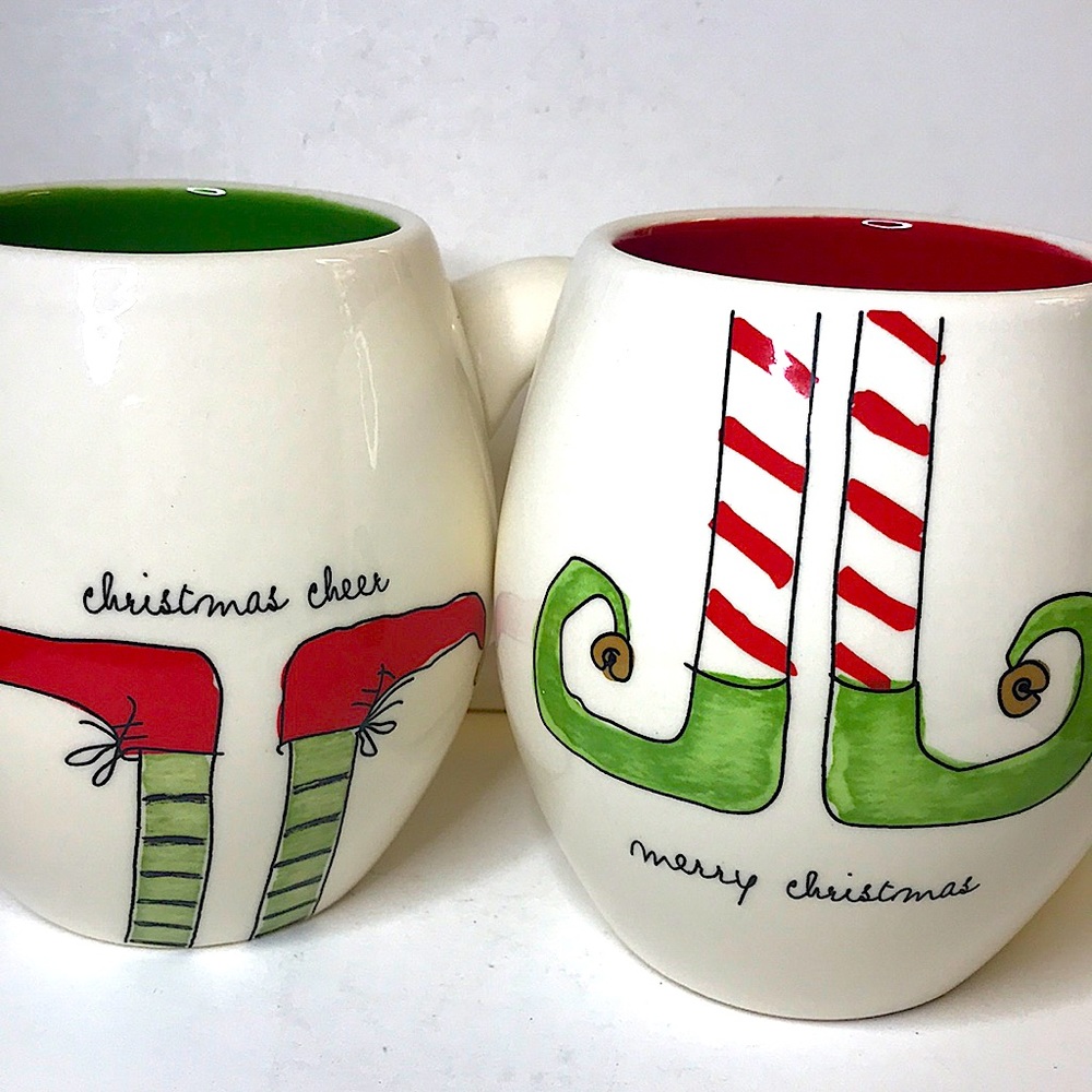 MAGENTA Elf Feet Mugs Set of 2